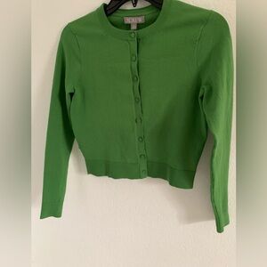 NEW J. Crew Vibrant Green Button-Up Cardigan in XS